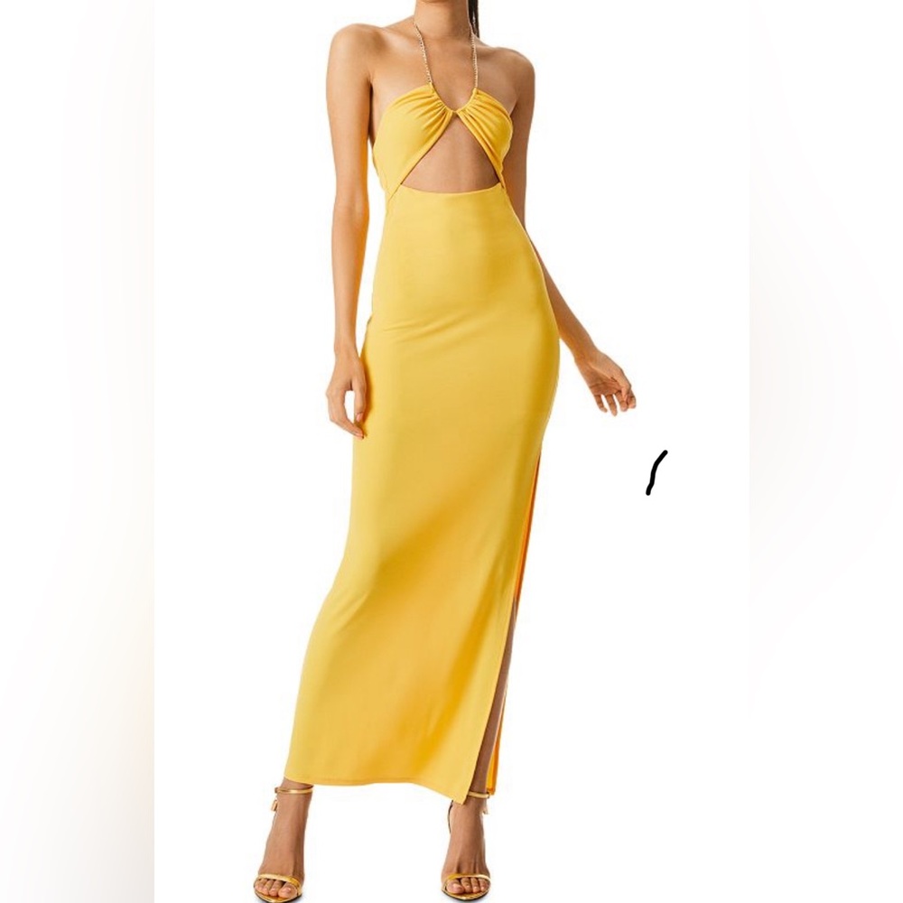 Alice + Olivia Sariya Chain Halter Dress Size 2